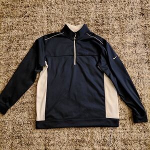 Nike Golf Navy And White Quarterzip